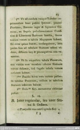 §. 18. Inter regnicolas, seu inter Status & Ordines