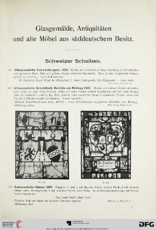 Schweizer Scheiben (Nr. 161-188)
