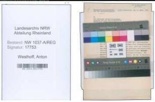 Entnazifizierung Anton Westhoff , geb. 00.00.0000 ()