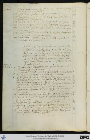 [fol. 43] Rektorat Thomas Metzger 1597/98
