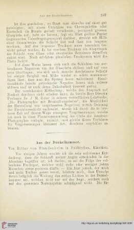 Aus der Dunkelkammer