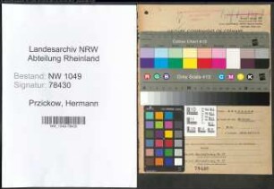 Entnazifizierung Hermann Przickow , geb. 09.08.1887 (Wachleiter)