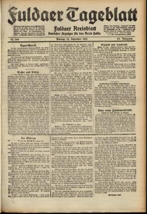 Ausgabe vom Montag, den 12. Dezember 1921.