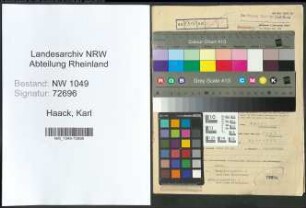 Entnazifizierung Karl Haack , geb. 27.11.1906 (Polizist)