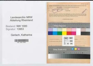 Entnazifizierung Katharina Gerlach, geb. 04.10.1903 (Postsekretaerin)