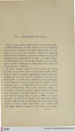 XV. Inscription de Sanga