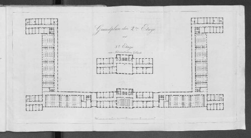 Grundplan der 2.ten Etage und 3ten.Etage vom Administrations Gebäude.