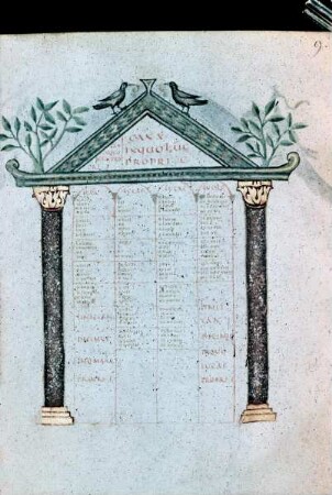 Evangeliar aus Blois — Evangeliar aus Blois, Folio 9versoKanontafel