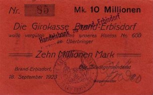 Gutschein - 10 Mill. Mark