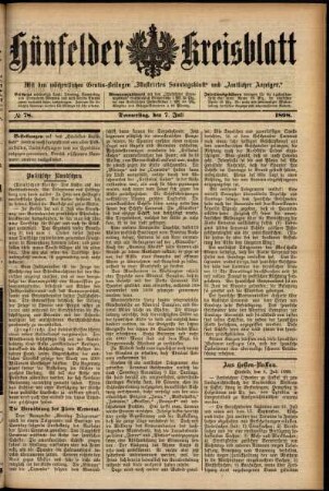 Ausgabe vom Donnerstag, den 07. Juli 1898.