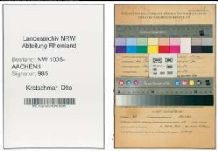 Entnazifizierung Otto Kretschmar , geb. 22.02.1891 (Steiger)