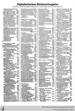 Alphabetisches Stichwortregister.