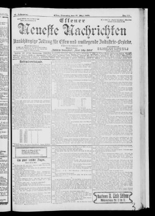 Essener neueste Nachrichten. 1900-1908