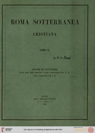 Band 2, Tafeln: La Roma sotterranea cristiana