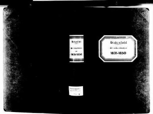 Bickensohl, Vogtsburg im Kaiserstuhl FR; Evangelische Gemeinde: Standesbücher 1831-1850