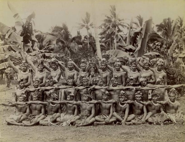 "Men Siwa with Taupou, Samoa."