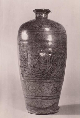 Vase, blaugrün glasiert, China, Mingzeit