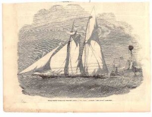 Royal Thames Yacht Club Schooner Match: "The Shark" rounding "The Mouse" Light-Ship