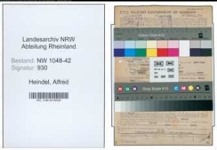 Entnazifizierung Alfred Heindel , geb. 23.07.1900 (Schreiner)