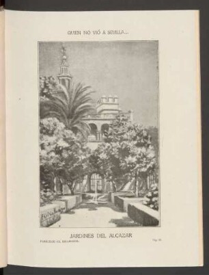 Jardines del Alcázar - [Dibujo]