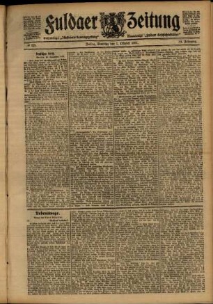 Ausgabe vom Dienstag, den 01. Oktober 1907.