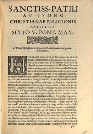 Historiarum Seraphicae Religionis libri tres