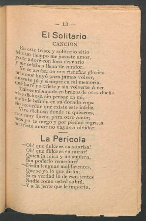 El Solitario : Canción