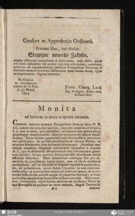 Censura et Approbatio Ordinarii