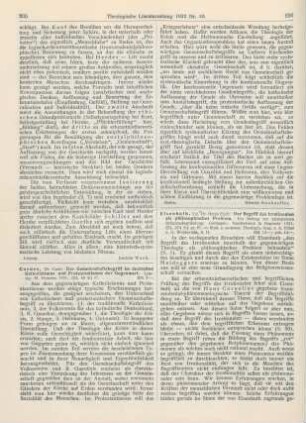 235-236 [Rezension] Cordes, Cord, Der Gemeinschaftsbegriff im deutschen Katholizismus und Protestantismus der Gegenwart