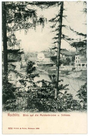 Rochlitz. Muldenbrücke und Schloss