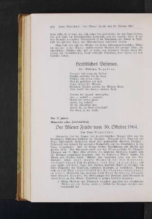 Herbstliches Besinnen. Von Waldemar Augustuny.