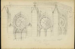 Minoritenkirche St. Mariä Empfängnis, Köln: Perspektivische Ansicht vom Chor (aus: Skizzen- und Fotoalbum 1)