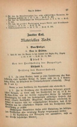 Zweiter Teil. Materielles Recht