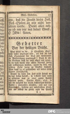 Beicht-Gebetter.