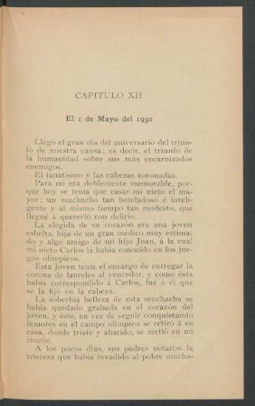 Capítulo XII - El I de Mayo del 1950