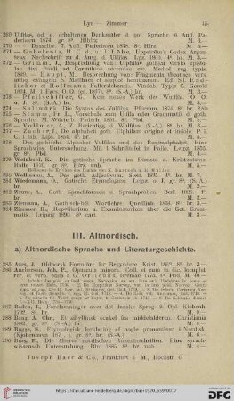 III. Altnordisch (Nr. 285 - 518)
