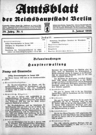 1938,1: Nr. 1, 2. Januar 1938
