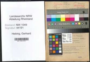 Entnazifizierung Gerhard Hebing , geb. 05.03.1907 (Verwaltungsangestellter)