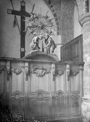 Bekrönung des Lettners: Taufe Christi