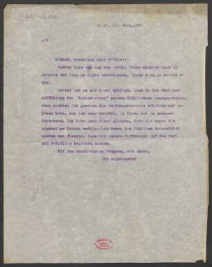 Brief an Eugen d' Albert : 14.03.1918