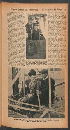 El gran premio del "Aero-Club" - El aeroplano de Wright