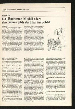 Vom Finanzieren und Investieren