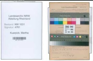 Entnazifizierung Martha Kuerpick , geb. 04.02.1892 ()