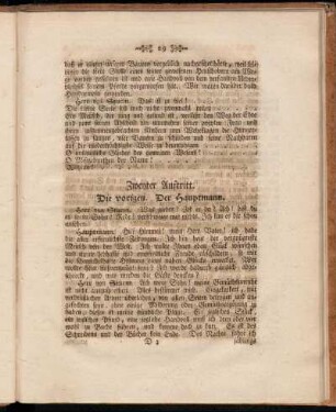 Zweyter Auftritt. Die vorigen. Der Hauptmann.
