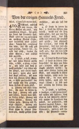 Von der ewigen Himmels-Freud.