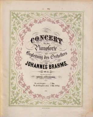 Concert für das Pianoforte mit Begleitung des Orchesters : op. 15