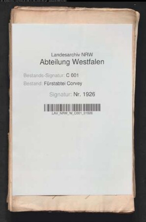 Forstmeister von Mansberg zu Lütmarsen gegen Corveyer Lehnkammer wegen der doppelten Lehngebühr