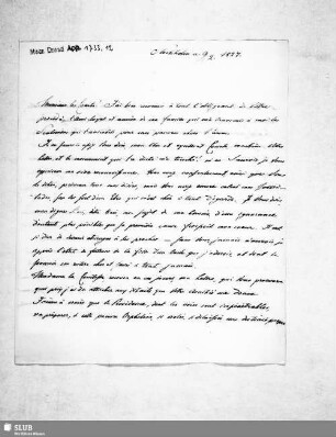 Nr. 12: Brief. Stockholm, 09.02.1827