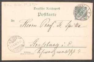 Postkartendiktat an Friedrich Spitta : 16.06.1899