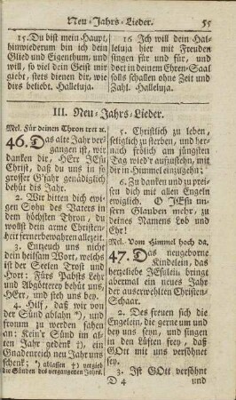 III. Neu-Jahrs-Lieder.